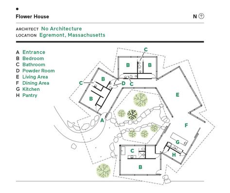 Photo 15 of 15 in Six Overlapping Pavilions Create a Flower-Shaped Home in Massachusetts - Dwell Pavilion Plans, Water Architecture, Flower House, Archi Design, Lips Drawing, Cool Projects, Weekend House, 2nd Year, Exclusive Home