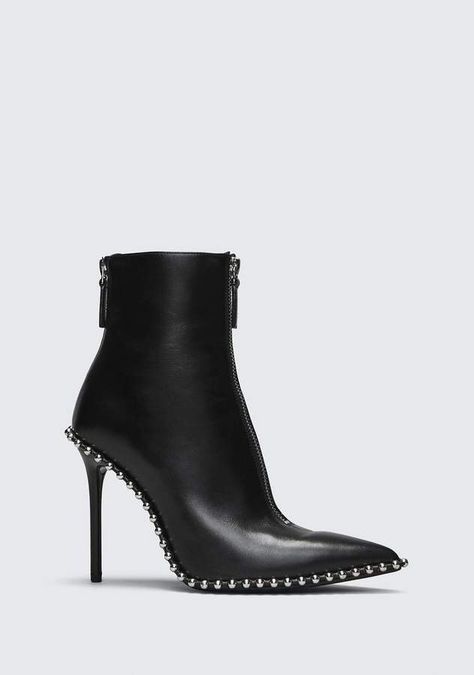 Alexander Wang ERI BOOT BOOTS Alexander Wang Boots, Alexander Wang Shoes, Shop Boots, Ready To Wear Fashion, Accessories Bags Shoes, Black Heel Boots, Black Heel, Metal Ball, Crazy Shoes