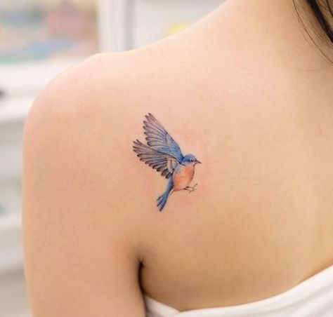 Mother Bird Tattoo, Birdie Tattoo, Simple Bird Tattoo, Tiny Bird Tattoos, Bluebird Tattoo, Bird Tattoos For Women, Small Star Tattoos, Vogel Tattoo, Bird Tattoo Wrist