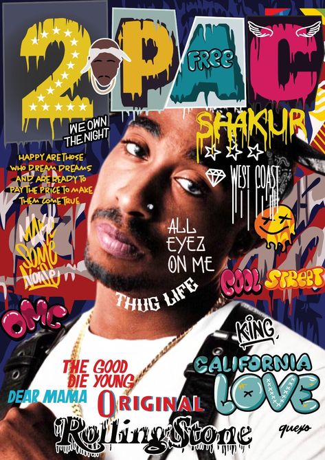 Rapper 2PAC  Painting Portrait Graffiti Art Poster Art Pictures Ditigital Download file. 2pac Poster, Tupac Poster, Portrait Graffiti, 90s Rappers Aesthetic, Tupac Art, Tupac Wallpaper, Poster Portrait, Tupac Pictures, Arte Hip Hop