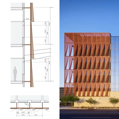 Copper Facade Architecture, Copper Architecture, Copper Facade, Facade Skin, Facades Architecture, Architecture School, Community Hub, Metal Facade, Facade Architecture Design