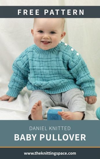 Keep your tot warm all through out autumn and winter seasons by making this cozy knitted baby pullover. This piece also makes for a thoughtful handmade baby shower present. | Discover over 3,500 free knitting patterns at theknittingspace.com #knitpatternsfree #knittingforbabies #easyknittingpatterns #babyshowergifts #christeninggifts #baptismalgifts #handmadegifts #DIY Free Baby Sweater Knitting Patterns, Baby Boy Knitting Patterns Free, Boys Knitting Patterns Free, Boy Knitting Patterns, Knitting Patterns Boys, Baby Jackets, Baby Cardigan Knitting Pattern Free, Baby Boy Knitting Patterns, Knitting Patterns Free Sweater