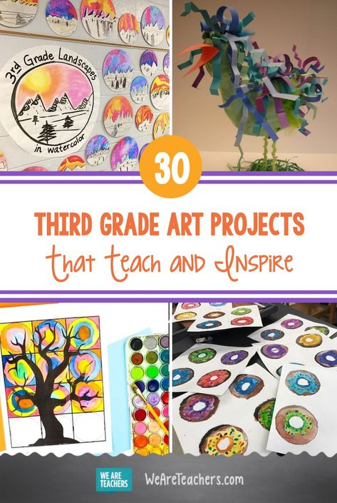 30 Best Third Grade Art Projects To Tap Into Kids' Creativity Art Projects 3rd Grade Classroom, Year 3 Art Lessons, Art Lesson For 3rd Grade, Art Activities For Third Grade, Art For Grade 3 Activities, 3rd Grade Texture Art Projects, Project Based Learning Art Projects, Art Project For 3rd Grade, Third Grade Art Ideas