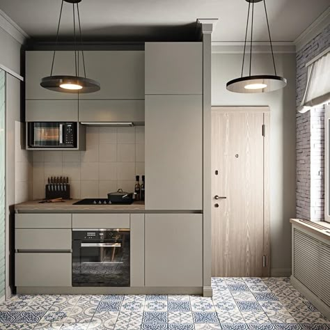 Kitchenette Studio, Home Alone House, Studio Kitchenette, Small Condo Decorating, Kitchenette Design, Small Kitchen Decoration, Compact Kitchen Design, Tiny Kitchen Design, Mini Apartments