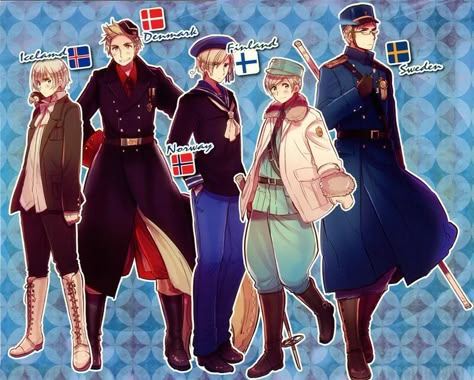 Tags: Axis Powers: Hetalia, Denmark, Sweden, Finland, Norway, Iceland, Nordic Countries, Official Art, Mr. Puffin, Himaruya Hidekaz, Tumblr Hetalia Characters, Hetalia Fanart, Hetalia Axis Powers, Nordic Art, Nordic Countries, Axis Powers, Hetalia, Anime Images, Iceland