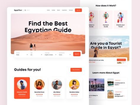 Wireframe Sketch, Css Cheat Sheet, Contact Us Page Design, Egypt Tourism, Egypt Tours, Egypt Travel, Travel Website, User Interface Design, Landing Page Design