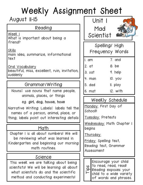 Good morning! I'm am still busy working on all the things that are needed at the beginning of school. One particularly useful page we have i... Weekly Homework Sheet, 2nd Grade Homework, Classroom Daily Schedule, First Grade Homework, Homework Chart, Spelling Homework, Nautical Classroom, Weekly Homework, Assignment Sheet