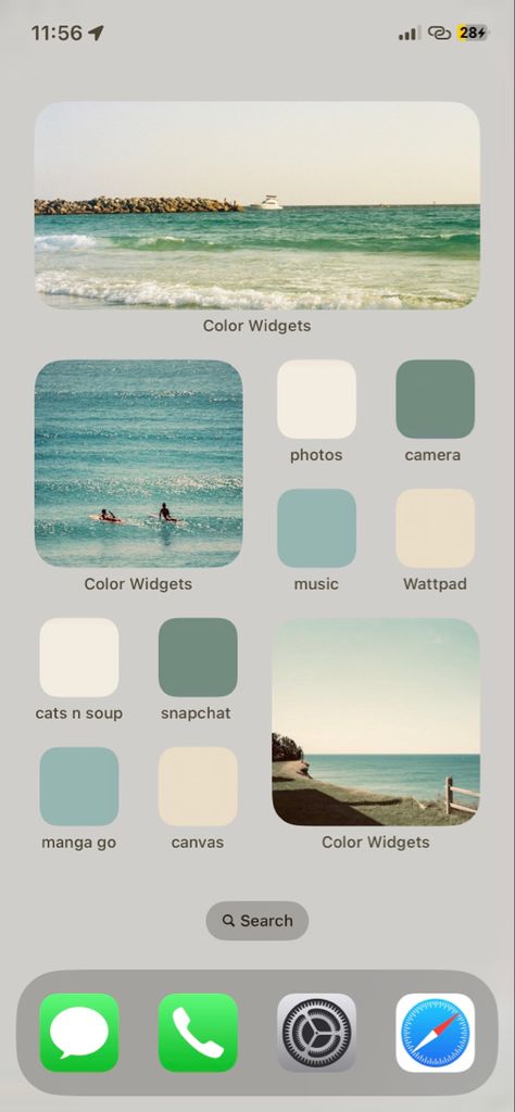 Summer Iphone Layout, Green And Blue Wallpaper, Wallpaper Iphone Ideas, Wallpaper Layouts, Potential Wallpaper, Cute Phone Wallpaper, Iphone Layout Ideas, Home Screen Widgets, Phone Theme Ideas