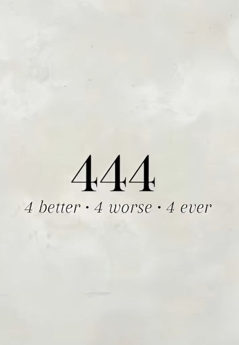 444 🌸 4ever 4life Tattoo, 444 Love Meaning, Meaningful Number Tattoos, Love Numbers Code, Tiny 444 Tattoo, 444 4 Better 4 Worse 4 Ever Tattoo, 444 Meaning Tattoo Best Friend, 444 Tattoo Above Knee, 444 Meaning Love