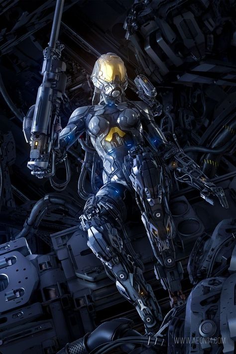 mech mecha mechanized infantry cyborg warrior science fiction Cyborgs Soldier, Behind Enemy Lines, Military Science Fiction, Fiction Story, Sci Fi Comics, New Tablets, My Fantasy World, Female Soldier, The Judge