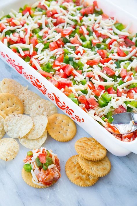 Surprise Spread, Seafood Dips Recipes, Shrimp Dip Recipes, Layered Dip Recipes, Seafood Dip, Nacho Dip, Dip Recipes Appetizers, Shrimp Dip, Seafood Sauce