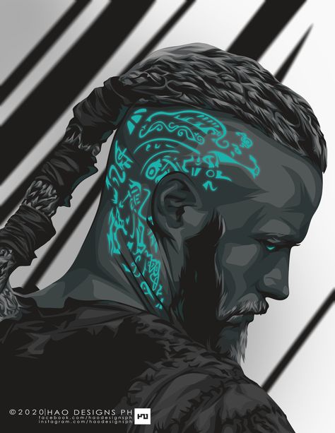 Ragnar Lothbrok (Vikings) Vector Illustration, Hao Hao (HaoDesignsPH) on ArtStation at https://www.artstation.com/artwork/oOvPnL Viking Wallpaper, Arte Viking, Ragnar Lothbrok Vikings, King Ragnar, Vikings Ragnar, Illustration Portrait, Viking Art, Ragnar Lothbrok, Assassins Creed