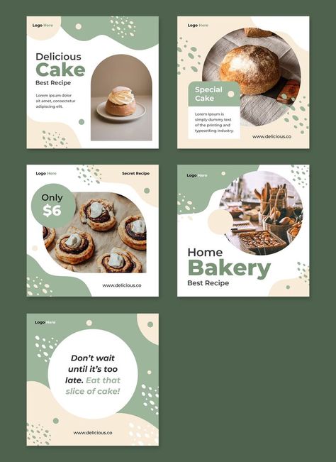 Instagram Cooking Posts, Bakery Instagram Post Design, Ig Post Template Design, Bakery Ig Feed, Instagram Bakery Post Ideas, Bakery Poster Design Ideas, Bakery Post Ideas, Bakery Social Media Design, Bakery Social Media Post