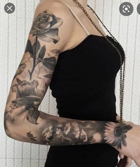 Filter Tattoo, Aesthetic Lettering, Rose Tattoo On Arm, Cool Half Sleeve Tattoos, Tattoos For Women Half Sleeve, Airbrush App, Trendy Tattoo, Tattoo Ideas Female, Full Sleeve Tattoos