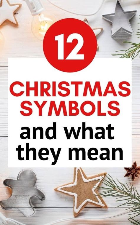 Wondering what are the symbols for Christmas? Here's a list of religious Christmas symbols and what they mean. Symbols Of Christmas, Lds Christmas, Christmas Symbols, Ward Christmas Party, Christmas Devotional, Christmas Lesson, Christ Centered Christmas, Christmas Program, Christmas Traditions Family