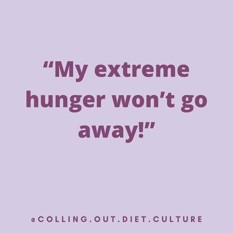 Colleen (col) on Instagram: “When I was personally going through extreme hunger, I was almost always confused and frustrated. ⁣ ⁣ But I ATE BIG MEALS ALL DAY FOR A…” Extreme Hunger Quotes, Hunger Quotes, Hunger Quote, Big Meals, Self Improvement, Quotes, On Instagram, Instagram