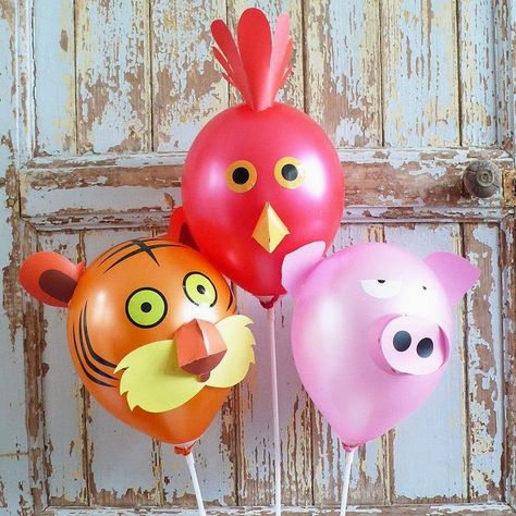 Animal Balloon decorating ideas. Parade Ideas, Zoo Party, Balloon Crafts, Party Animals, Shower Bebe, Kids Party Themes, Farm Party, Safari Party, Balloon Animals