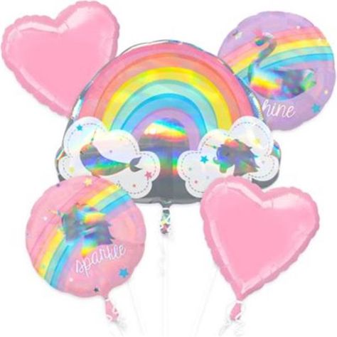 Birthday Balloon Bouquet, Happy Birthday Rainbow, Party City Balloons, Rainbow Balloon Arch, Rainbow Party Supplies, Rainbow Party Decorations, Rainbow Theme Party, Magical Rainbow, Rainbow Balloons