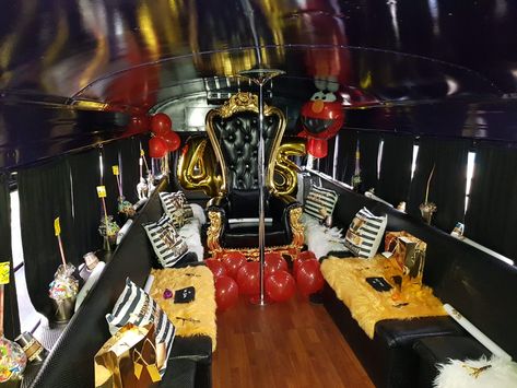 45th Birthday Party Bus Party Bus Decorations Ideas, 40th Birthday Party Bus Ideas, Party Buss Ideas, Party Bus Ideas Decoration, Party Bus Decorations Birthday, Party Bus Ideas Birthday, Party Bus Themes For Adults, Party Bus Decorations, Party Bus Themes