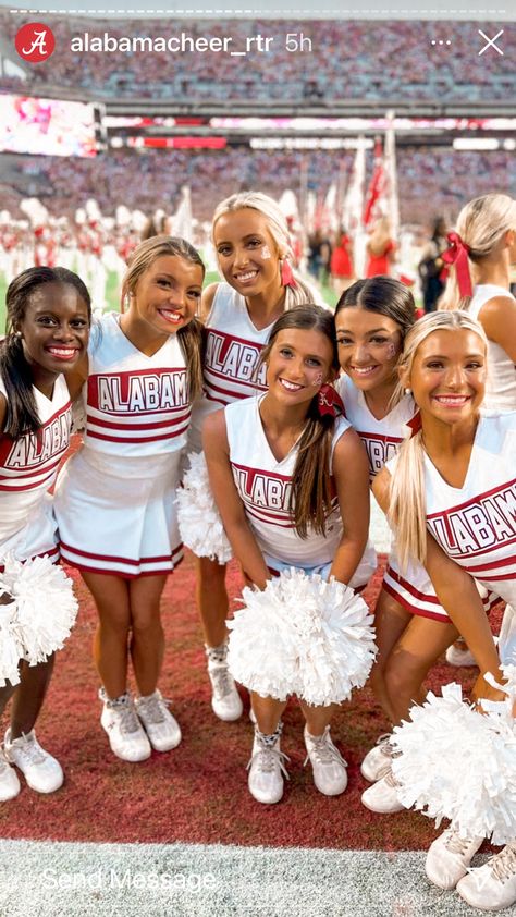 Bama Cheer, Mary Sergi, Alabama Cheerleaders, Alabama Cheer, Alabama University, Alabama College, Girly Games, Cheer Dress, Cheerleader Outfit