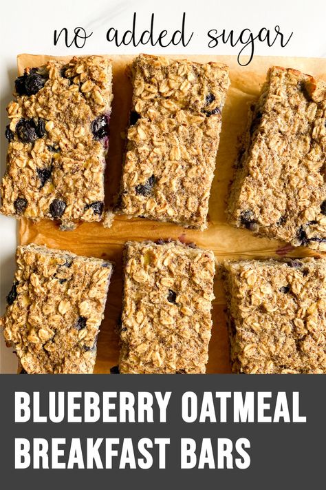 Healthy Blueberry Banana Recipes, Lemon Blueberry Oatmeal Bars, Blueberry Banana Oat Bars, Baby Oatmeal Bars, Toddler Breakfast Bars, Toddler Oatmeal Bars, Oatmeal Blueberry Bars, Banana Oatmeal Breakfast Bars, Blueberry Oatmeal Breakfast Bars