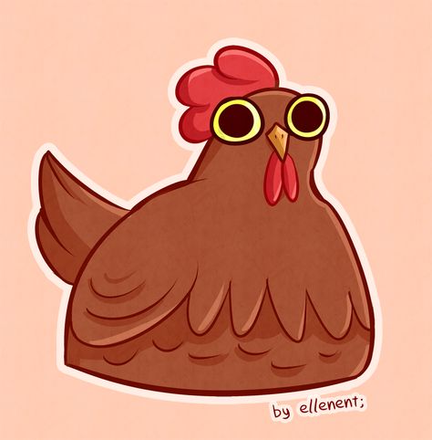 Cute Chicken by ellenent on DeviantArt Drawings Of Chickens, Chicken Drawing, Cartoon Chicken, Cute Chicken, Cute Chickens, Chicken Art, Rock Painting Art, Drawing Videos, Birthday Flowers