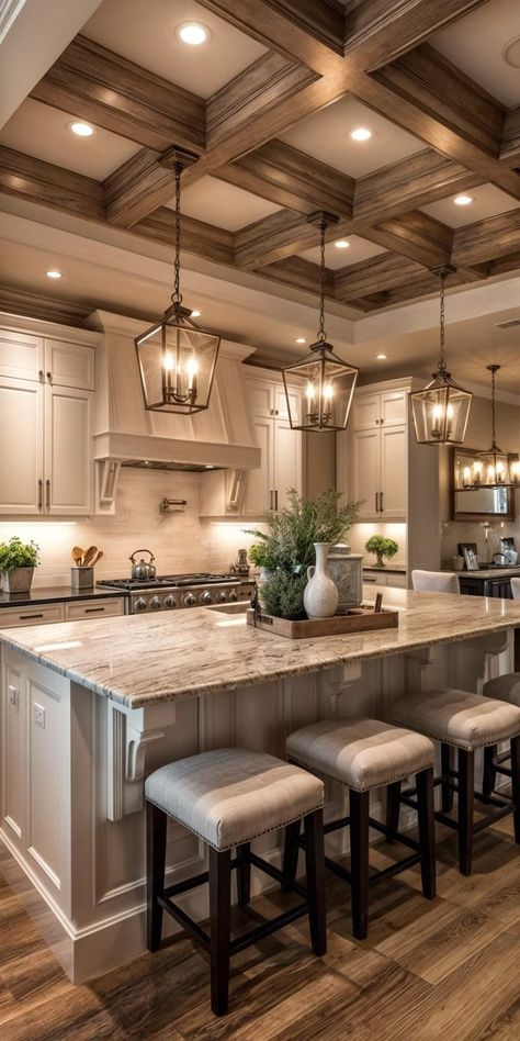 Dream Kitchens Design, Kitchen Remodel Inspiration, Farmhouse Kitchen Design, Dream House Rooms, Elegant Kitchens, Kitchen Inspiration Design, Dream House Interior, Kitchen Redo, Kitchen Cabinet Design