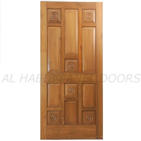 Wooden Panel Door Hpd424 - Solid Wood Doors - Al Habib Panel Doors Simple Teak Wood Door Design, Dabal Bed, Wooden Panel Doors, Wood Panel Door, Teak Door, Flush Door, Main Entrance Door Design, Front Door Design Wood, Wooden Front Door Design