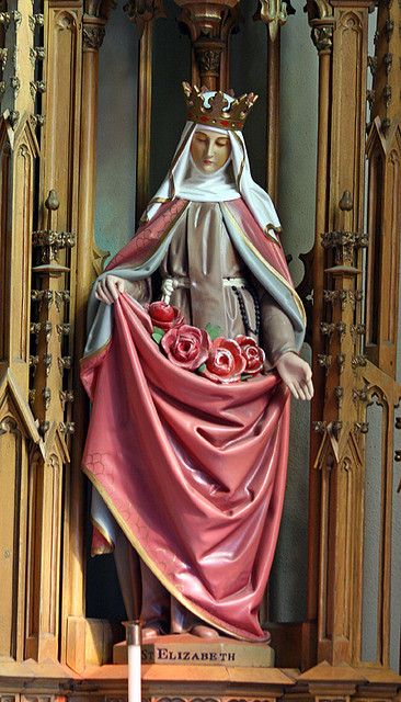 St. Elizabeth of Hungary | by *Jeff* St Elizabeth Of Hungary, Saint Elizabeth Of Hungary, Elizabeth Of Hungary, Teutonic Order, Sacred Space Altar, St Francis Xavier, Blessed Mother Statue, St Elizabeth, Saint Elizabeth