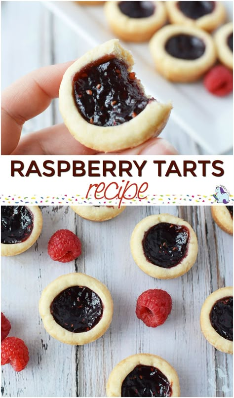 Looking for a sweet and tangy dessert that's easy to make? These mini raspberry tarts are the perfect choice! With a buttery crust and a fruity filling, these tarts are sure to impress. #RaspberryTarts #EasyDessert #MiniTarts #FruityDessert Raspberry Jam Tarts Mini, Raspberry Tart Recipe, Raspberry Tartlets, Raspberry Recipes Dessert, Batch Recipes, Book Food, Mini Tarts, Tarts Recipe, Jam Tarts