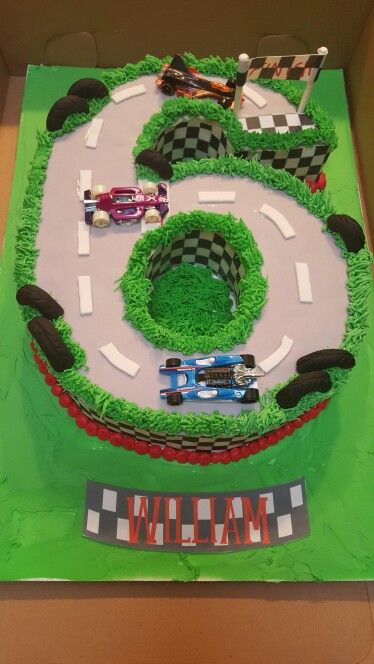 Number 6 Birthday Cake #6 Cake, 6 Cake Number, Birthday Cake 6 Boy, 6 Number Cake, Race Car Birthday Cake Diy, Number 6 Birthday Cake Boys, 6 Birthday Cake Boy, Boys 6th Birthday Cake, Racecar Birthday Cakes