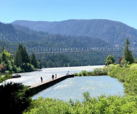 Explore Thunder Island, View The Bridge Of The Gods, And Camp Overnight At Cascade Locks Marine Park In Oregon Bridge Of The Gods Oregon, Cascade Locks Oregon, Oregon Camping, Oregon Trip, Visit Oregon, Oregon Vacation, Travel Oklahoma, Senior Trip, Columbia River Gorge