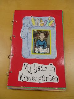 Kindergarten Memories, Preschool Scrapbook, Preschool Memory Book, Preschool Portfolio, Tk Classroom, Memory Book Kindergarten, Crafts By Month, Kindergarten Portfolio, Language Classroom