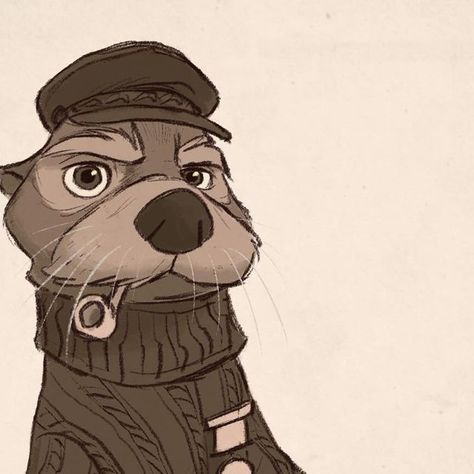 Adam Murphy on Instagram: "Sea shanty critters and an Ahab cat repost from a while back. Ended up looking very #zootopia ⚓️✨ #seashanty #animals #cartoon #seafarers #illustration #artistsoninstagram" Fantasy Otter Art, Otter Concept Art, Otter Character Design, Otter Character, Turtle Character, Badger Illustration, Sea Shanty, Otter Art, Story Books Illustrations