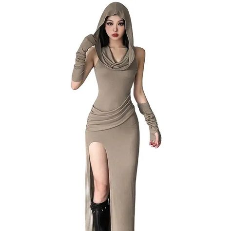 2024 New Style Dress Wasteland Aesthetics Dune Cosplay Sexy Summer Dresses Hooded Swing Collar Hood Gothic Witch Queen - AliExpress 200000345 Dune Outfit, Dystopian Clothes, Dune Cosplay, Dune Dress, New Style Dress, Saving Advice, Witch Queen, Pixie Dress, Gothic Witch