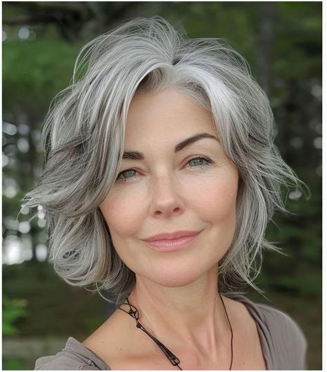 Pretty Gray Hair, Gray Haircuts, Silver Fox Hair, Messy Pixie Haircut, Grey Hairstyles, Haircuts For Medium Length Hair, Going Grey, Beautiful Gray Hair, Short Shag