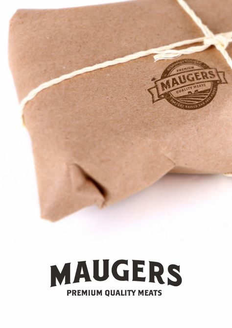 Maugers Meats - Brand Book on Behance Meat Shop Branding, Butcher Branding, Meat Branding, Butchers Knife, Sausages Packaging, Meat Packaging, Frozen Food Packaging, Deli Shop, Bbq Kit