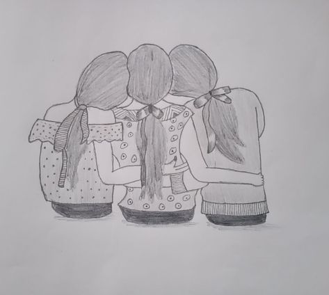 3 Friends Hugging Drawing, 3 Friends Sketch, Hugging Drawing, Friends Sketch, Friends Hugging, Art Album, Sketch Artist, Drawing Clipart, Three Friends