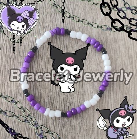 Pulseras Aesthetic, ليلو وستيتش, قلادات متدلية, Diy Beaded Rings, Hello Kitty Crafts, Bracelet Craft Diy, Diy Jewelry Unique, Beaded Bracelets Tutorial, Bead Charms Diy