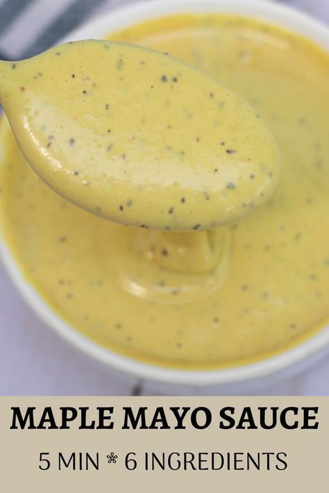 Maple Mayo Recipe, Mayo For Sandwiches, Best Sandwich Sauces, Sandwich Sauce Ideas, Maple Dipping Sauce, Maple Mayo, Sauce For Sandwiches, Maple Sauce, Dipping Sauces For Chicken