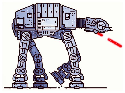 Imperial AT-AT Walker Imperial Walker, Star Wars Illustration, At At Walker, Star Wars Images, Star Wars Art, Creative Professional, Global Community, Vault Boy, Star Wars