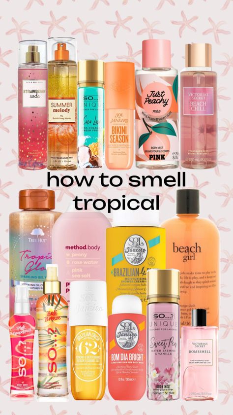 how to smell tropical for summer x #summer #tropical #bathandbodywork #vsbodyspray Tropical Girl, Beach Shower, Body Smells, Summer Skin, Summer Tropical, Smell Goods, Happy Birthday Gifts, Bath And Bodyworks, Shower Routine