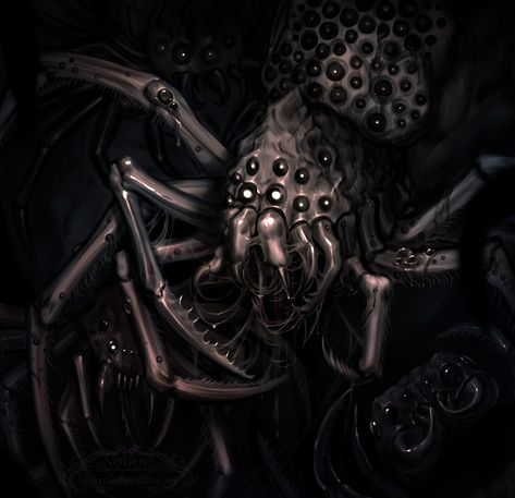 Spider Demon, Dark Artwork, I'm Afraid, Art Characters, Draw Your, Spiders, Dark Art, New Art, The Face