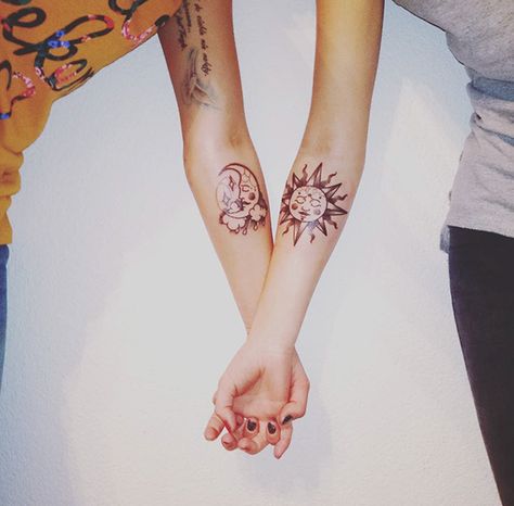 105 Best Friend Tattoo Ideas To Show Your Squad Is The Best Matching Bff Tattoos, Small Symbol Tattoos, Sister Tattoo Ideas, Sister Tattoo Designs, Matching Best Friend Tattoos, Matching Sister Tattoos, Small Quote Tattoos, Sister Tattoo, Small Tattoos With Meaning