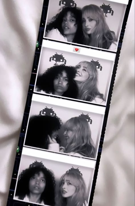 Whitney Peak And Sabrina Carpenter, Sabrina Carpenter And Whitney Peak, Sophie Winters, Mina Bishop, Whitney Peak, You Are My Moon, Invisible String, Photobooth Pictures, Woman Loving Woman