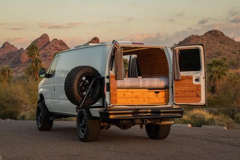 Cedar Interior, Cargo Van Conversion, Class B Camper Van, Boho Camper, 4x4 Camper Van, Roof Fan, Travel Camper, Ford E250, Astro Van