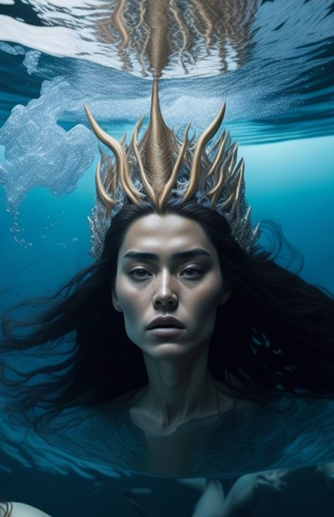 Mythological Sea Goddess Underwater Goddess, Anima Animus, Anima And Animus, Water Goddess, Olympian Gods, Water God, Sea Goddess, Goddess Of The Sea, Water Movement