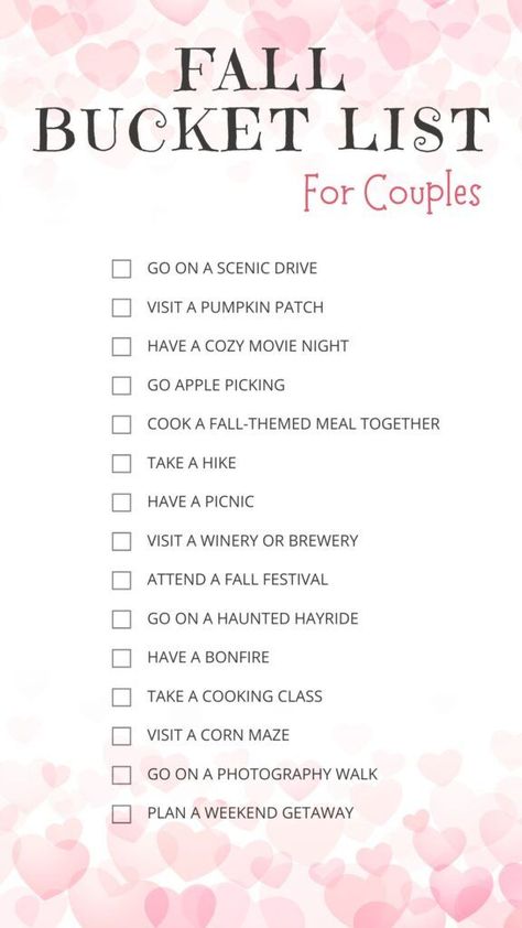 Printable Fall Bucket List Ideas for Couples Dating Bucket List, Bucket List Ideas For Couples, Fall Bucket List Ideas, Printable Bucket List, Date Night Jar, Names List, Spooky Movies, Turning Red, Fall Bucket List