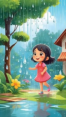 Rainy Day Cartoon, Raining Background, Rain Photography Nature, Rainy Images, Wallpaper Of Cartoon, Rainy Day Images, Rain Images, Rain Cartoon, Umbrella Cartoon