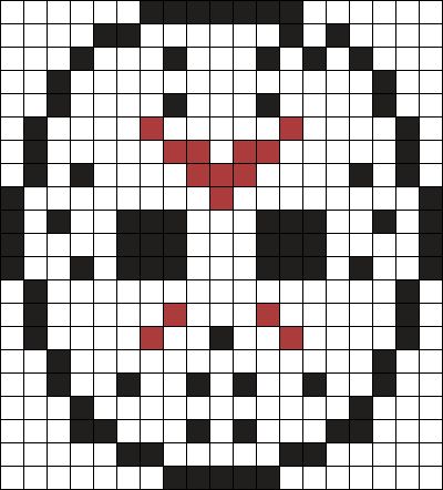 Jason Voorhees Drawing, Perler Pattern, Jason Mask, Easy Pixel Art, Pattern Maker, Perler Crafts, Kandi Patterns, Bead Sprite, Photo Pattern